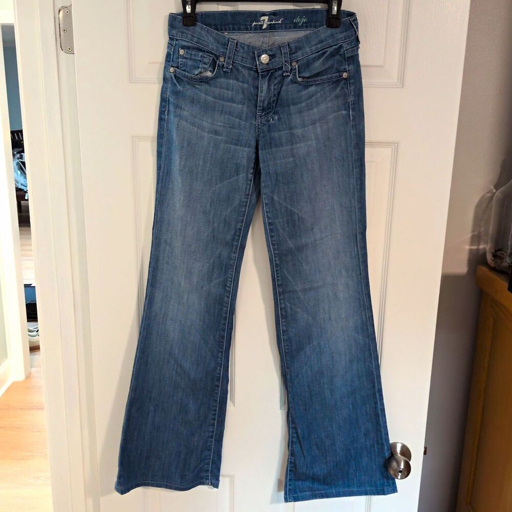 7 For All Mankind Dojo Women’s Blue Denim Stretch Bootcut Jeans Size 26